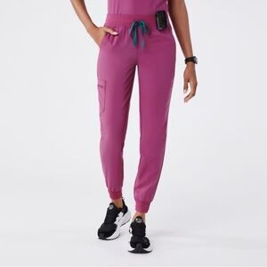 Figs Bright Fuchsia Zamora Jogger Scrub Pants Size Medium
